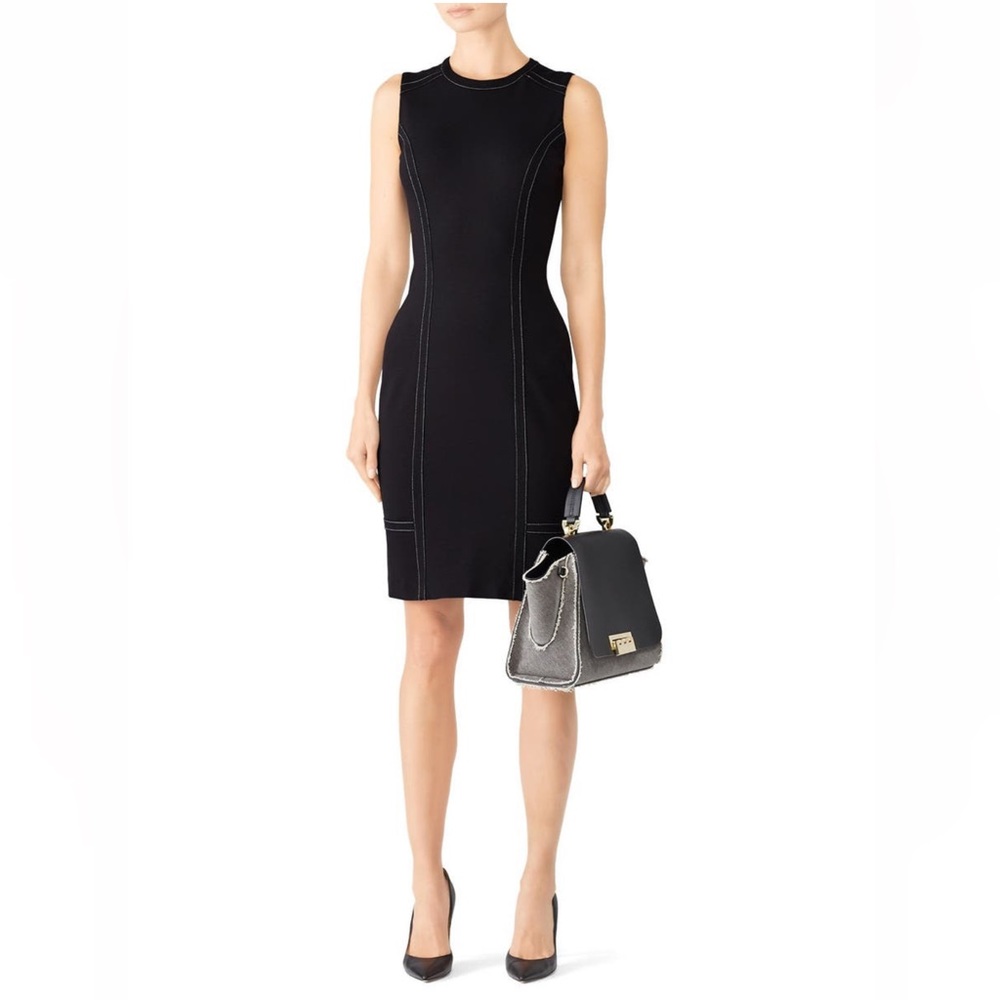 Of Mercer black bond zipper sheath dress size 6